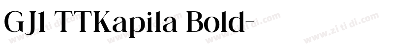 GJ1 TTKapila Bold字体转换